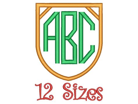 Sale Octagon Monogram Embroidery Font Sizes Machine Bx Embroidery