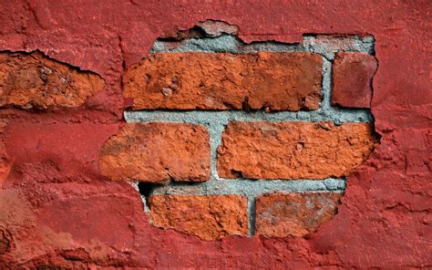 Bricks Building Pattern Rectangle Red Structure Texture Walls Wallpaper