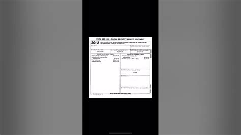 Form Ssa 1099 For Tax Purposes Social Security Benefits Youtube