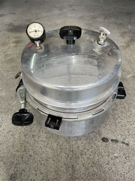 Vintage Burpee Aristocrat Pressure Cooker Canner Large Heavy Duty Good