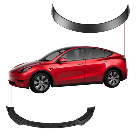 Buy Kingna Fit Tesla Model Y Front Bumper Lip Kit Car Spoiler Wing For