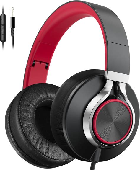 Amazon.com: Over Ear Headphones Wired with Microphone - Noise Isolating