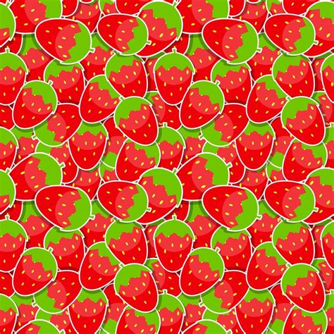 Seamless Pattern Background From Strawberry Vector Illustration 2868643