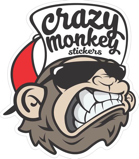 Crazy Monkey Stickers Custom Sticker Your Way