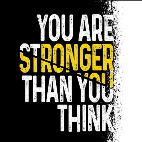 Premium Vector You Are Stronger Than You Think Inspiring Typography