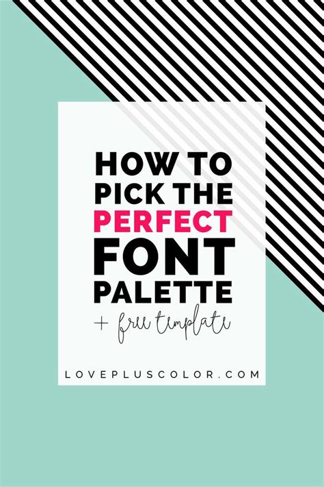 How To Pick The Perfect Font Palette For Your Brand FREE Brand Board