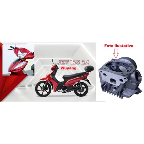 Cabecote Do Motor Shineray Wuyang Jet X Cc Shopee Brasil