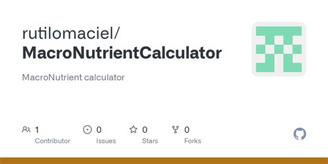 GitHub - rutilomaciel/MacroNutrientCalculator: MacroNutrient calculator