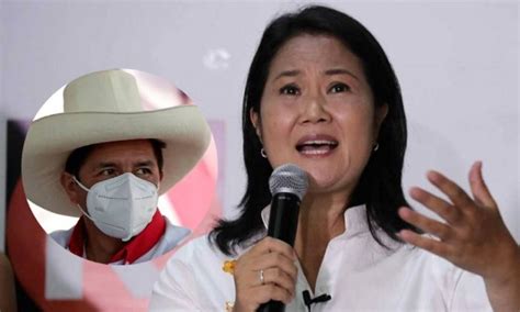 Keiko Fujimori a Pedro Castillo Lo espero este sábado a las 3 para