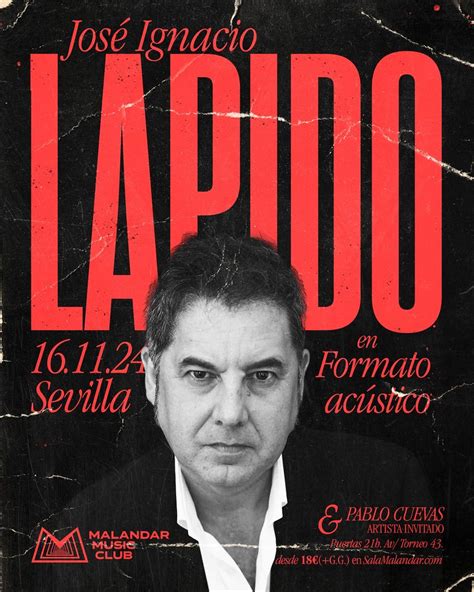 Jos Ignacio Lapido En Ac Stico Malandar Music Club