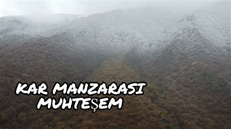 Kar yağışını ve muhteşem manzarayı görüntüledim Kar yağıyor DJİ