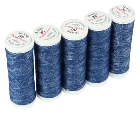 Ackermann® Jeans Nähgarn Pack 5x 150m Stärke 80 Farbe 4021