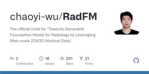 Github Chaoyi Wu Radfm The Official Code For Towards Generalist