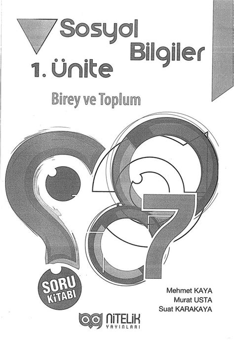 SOSYAL BİLGİLER 1 ÜNİTE BİREY VE TOPLUM NİTELİK YAYINLARI Zeta