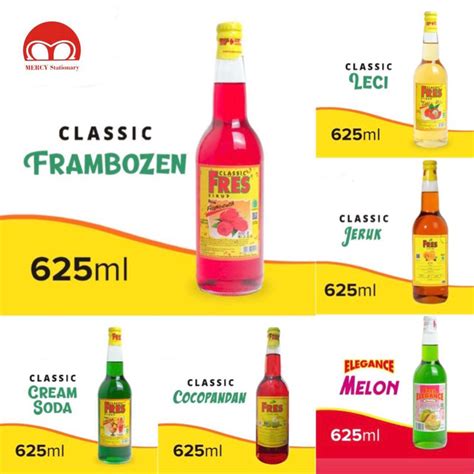 Jual Sirup Fres Classic 625 Ml Frambozen Melon Jeruk Cream Soda