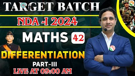 Differentiation 3 For Nda NDA Maths Classes 2023 NDA Maths