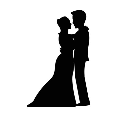 12 011 280 Wedding Couple Silhouette Vector Images Depositphotos