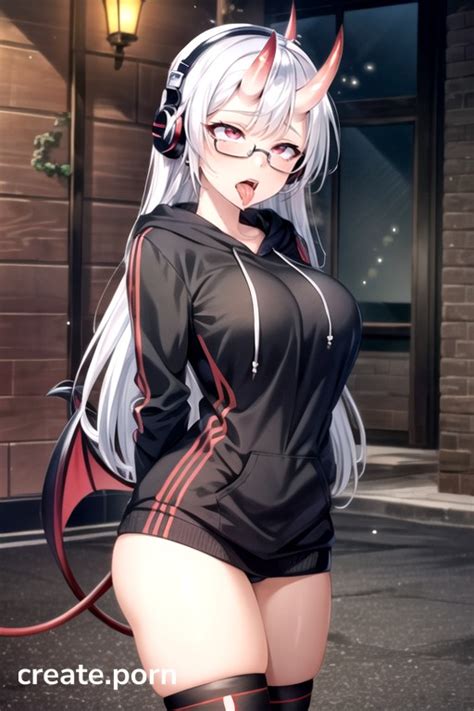 Glasses Thigh High Socks Devil Ai Porn