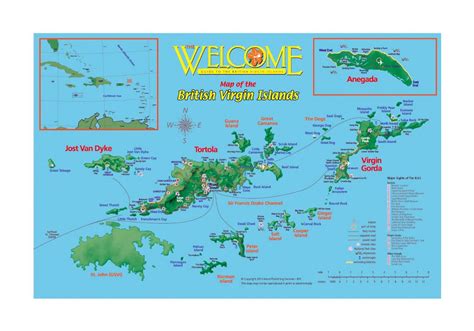 Large tourist map of British Virgin Islands | British Virgin Islands ...