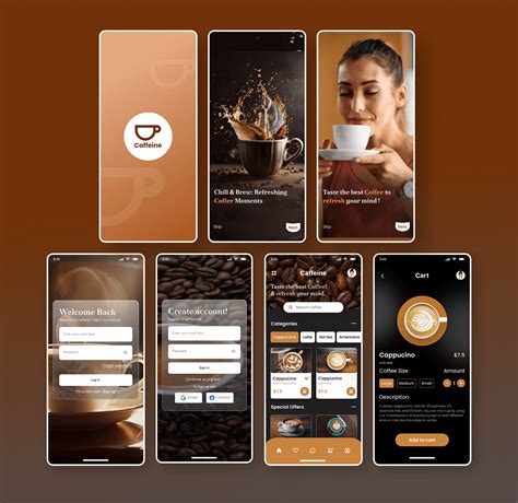 coffee shop app ui design behance