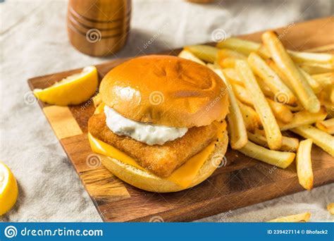 Homemade Fish Filet Sandwich Stock Photo Image Of Background Meat