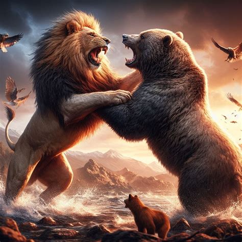 Lion Vs Grizzly Bear By Goosedacreator On Deviantart