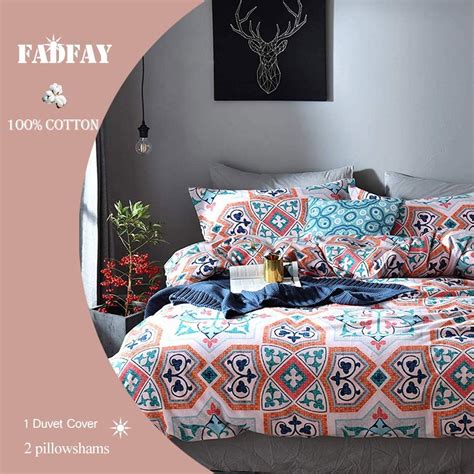 Amazon FADFAY Duvet Cover Set Boho Style Exotic Style Bohemian