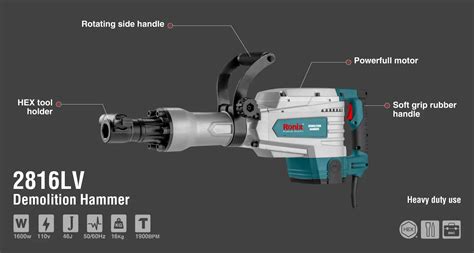 Demolition Hammer 16kg 110V Ronix Tools