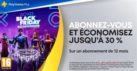 Black Friday Abonnements Playstation Plus Prix R Duit Grosse