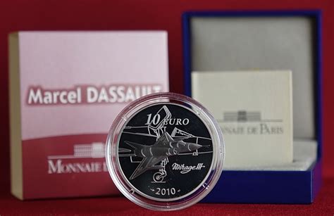 Frankreich 10 Euro 2010 Marcel Dassault Mirage III PP In Kapsel Mit