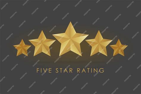 Premium Vector Five Golden Rating Star Vector Illustration In Gray