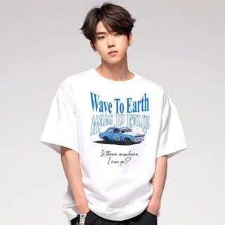 WAVE TO EARTH Graphic Fashion T Shirt For Men Unisex Tee Oversized