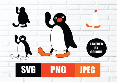 Pingu Layered Svg Png Jpeg Sublimation Cricut Silhouette Etsy Singapore