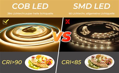 SUBOSI 5M Wifi Dimmbar COB LED Streifen DC24V 3000K Intelligente App