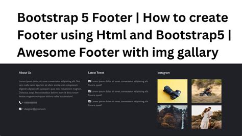 Professional Bootstrap 5 Footer How To Create Responsive Footer Using