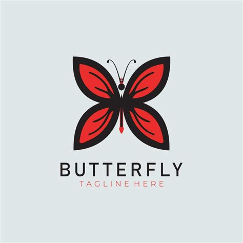 Butterfly Logo Geometric Design Abstract Vector Template Linear Style Icon 24148085 Vector Art