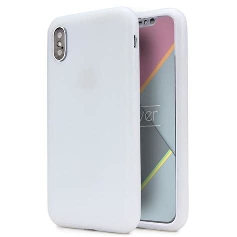 Urcover Coque Tactile Complet Touch View Case Apple IPhone X Blanc