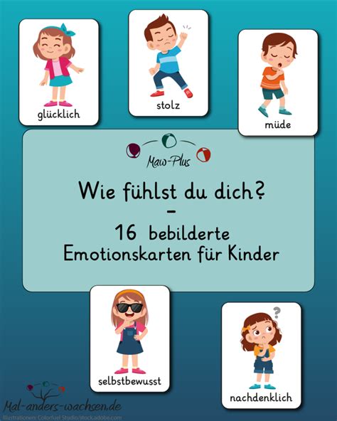 Plus Wie F Hlst Du Dich Bebilderte Emotionskarten F R Kinder Mal