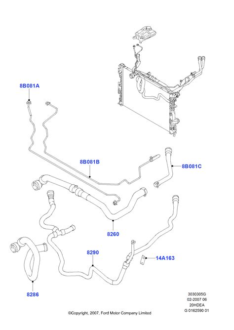 Cooling System Pipes And Hoses FORD Mondeo 2007 2014 CA2