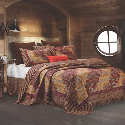 Amazon Virah Bella 3 Piece King Cabin Quilt Bedding Set Montana