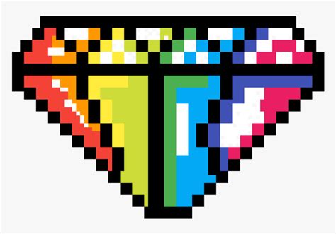 Minecraft Diamond Ore Pixel Art Grid