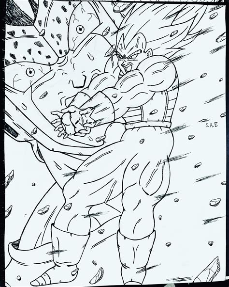 Drawing a commission of the final flash. Can’t wait to color it. : r/dragonballfighterz