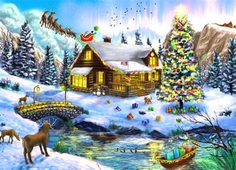 Christmas Scenery, 1000 Pieces, Brain Tree | Puzzle Warehouse