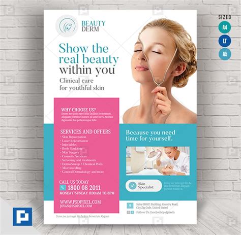 Dermatology Clinic Promotional Flyer Psdpixel Dermatology Clinic