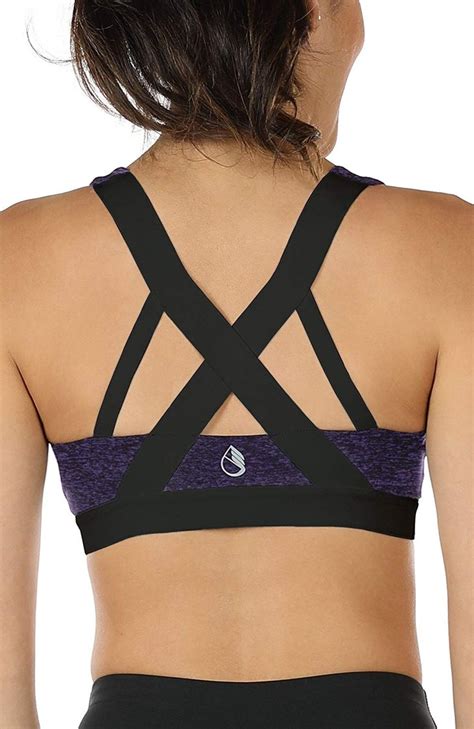 Icyzone Womens Workout Yoga Clothes Activewear Racerback Strappy Sports Bras