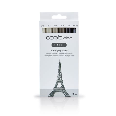 Amazon Copic Ciao Marker Set Warm Gray Tones Pack Of