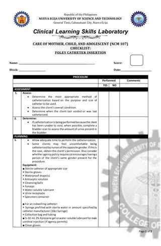 Proc 1 Ob Catheterization PDF