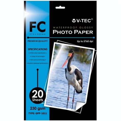 Jual Kertas Glossy Photo Paper Vtec FOLIO 230 Gsm Kertas Foto F4