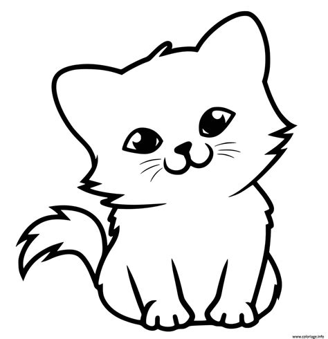 Coloriage Adorable Petit Chaton JeColorie