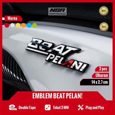 Jual NSA EMBLEM BEAT PELAN TIMBUL LOGO BEAT PELAN STIKER BEAT STICKER